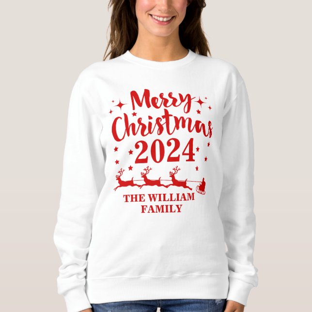 Camiseta Natal da família personalizada (Frente)