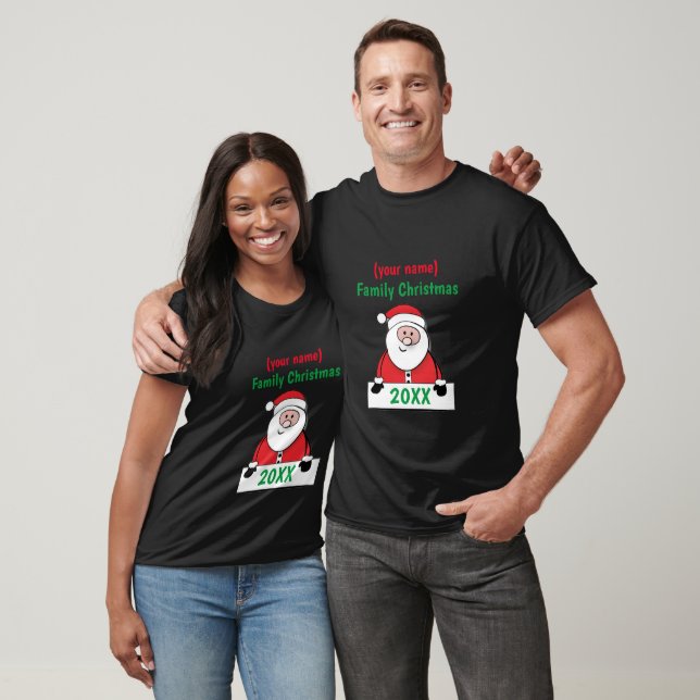 Camiseta Natal da família personalizada (Unissex)
