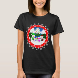 Camiseta Natal da Família Snowman