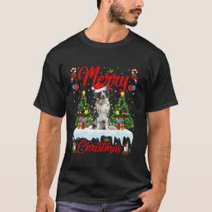 Camiseta Natal da Feliz de Cachorro Collie da Fronteira de