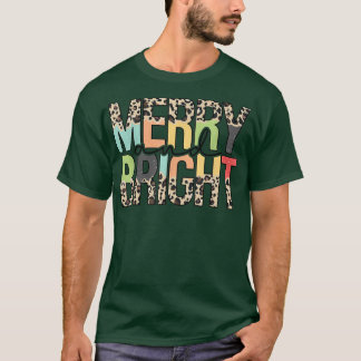 Camiseta Natal Da Feliz Leopardo E Férias Brilhantes