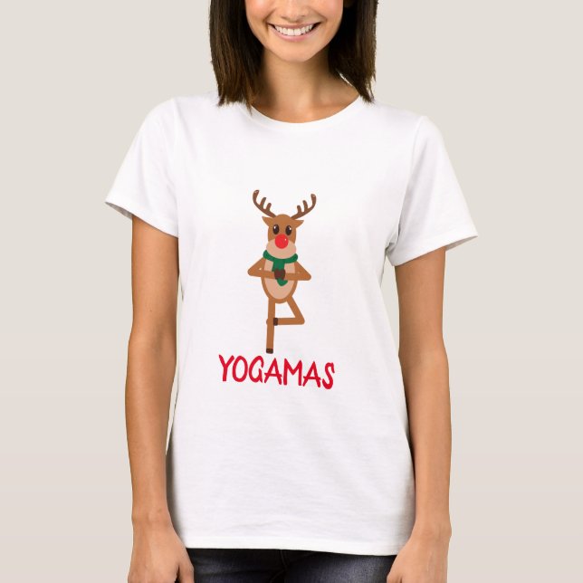 Camiseta Natal da ioga (Frente)