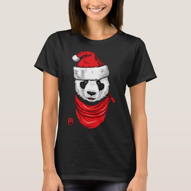 Camiseta Natal da panda (Frente)