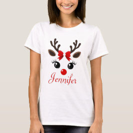 Camiseta Natal da Reindeer Personalizada | Férias Festivas