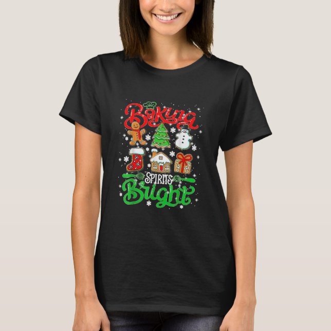 Camiseta Natal da Rosquinha Brilhante com Espírito Espiritu (Frente)