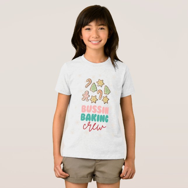 Camiseta Natal da tripulação de Bussin Baking (Frente Completa)