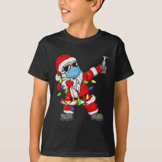 Camiseta Natal Dabbing Papai Noel Natal Diversão Boys Kids 