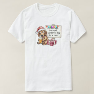 Camiseta Natal Dachshund Engraçado