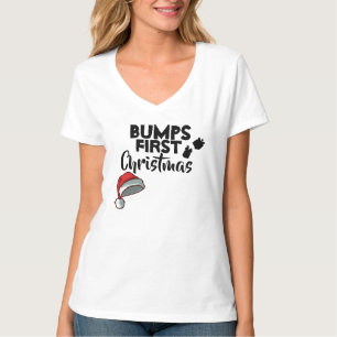 Camiseta Natal das colisões da maternidade primeiro