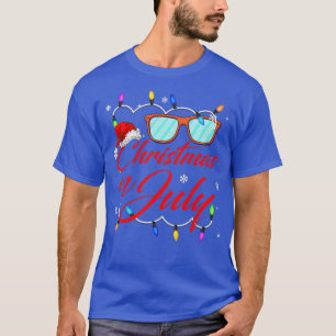 Camiseta Natal das mulheres em julho Sumo de óculos de sol 