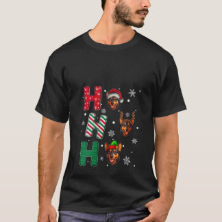 Camiseta Natal das Mulheres Ho Ho Ho Kelpie Amante de Cães