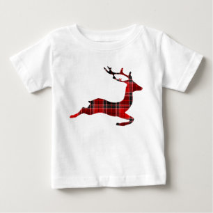 Camiseta Natal das renas escocesas do Tartan
