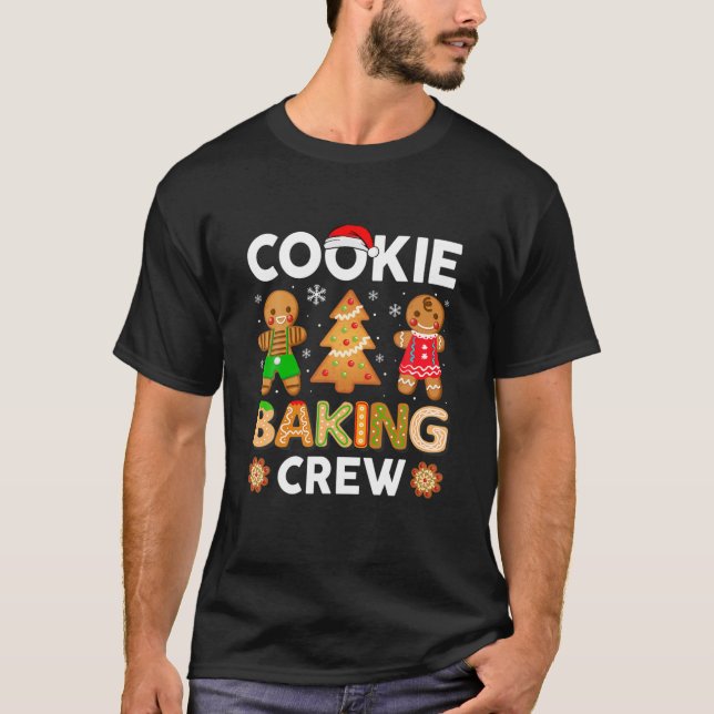 Camiseta Natal de 2021 Cookie Baking Crew Ging (Frente)