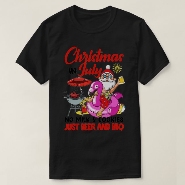 Camiseta Natal De 5zV0 Em Julho Não Há Leite E Biscoito Ape (Frente do Design)