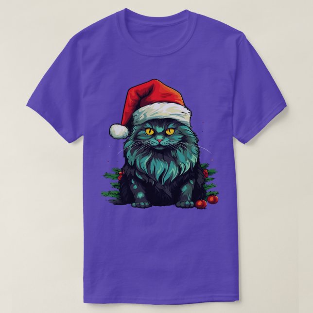 Camiseta Natal de Bobtail Americano (Frente do Design)