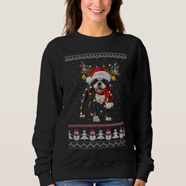 Camiseta Natal de Boston Terrier (Frente)