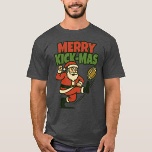 Camiseta Natal de Chute Alegre de Natal Futebol Divertido