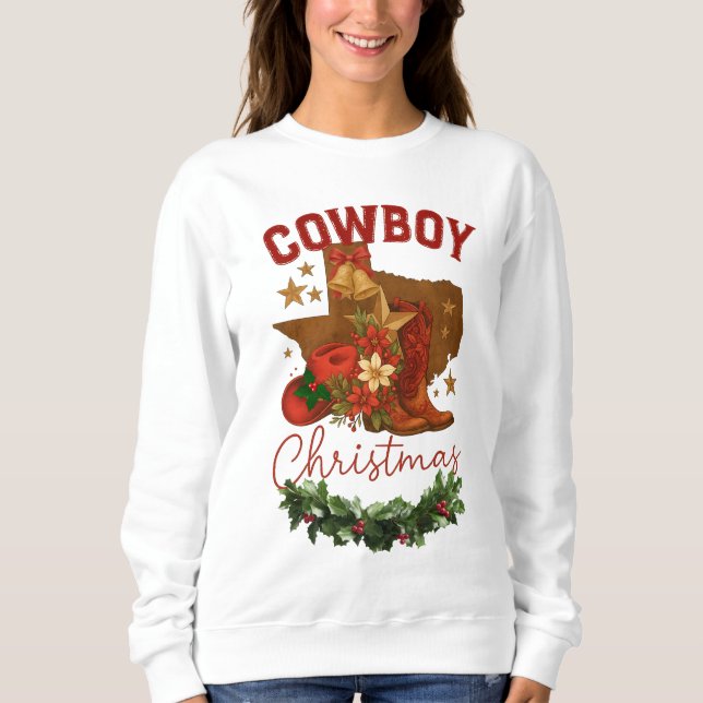 Camiseta Natal de Cowboy (Frente)
