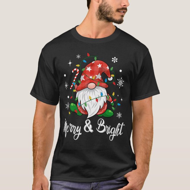 Camiseta Natal De felizes E Papais noeis Brilhantes (Frente)