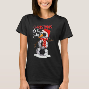 Camiseta Natal De Futebol De Santa Hat Em Julho