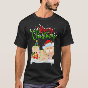 Camiseta Natal de Gato Pérsico Desortos de Gato Pérsico