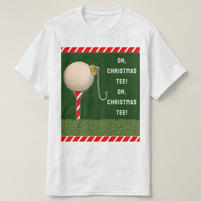 Camiseta Natal de Golfe (Frente do Design)