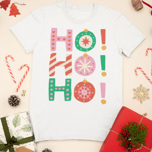 Camiseta Natal De Ho Desenhado À Mão