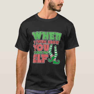 Camiseta Natal De Humor Adulto Quando Penso Em Ti