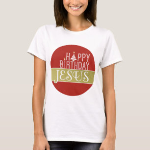 Camiseta Natal de Jesus do feliz aniversario