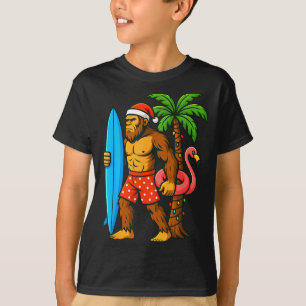 Camiseta Natal De Julho Bigfoot Havaiano Árvore De Natal Pa