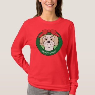 Camiseta Natal de Lhasa Apso