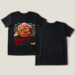 Camiseta Natal de Meninas com Biscoito de Gengibre Mágico e