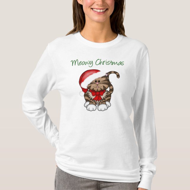 Camiseta Natal de Meowy (Frente)