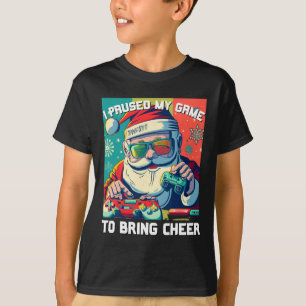 Camiseta Natal De Papais noeis De Jogo Parei Meu Jogo Para 