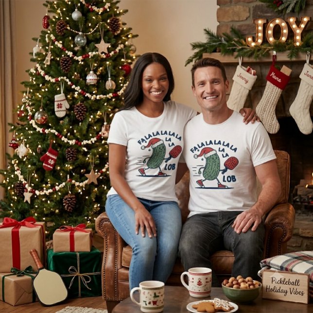 Camiseta Natal de Pickleball (Criador carregado)