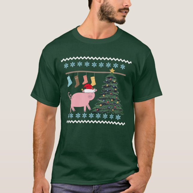 Camiseta Natal de Porco Bonito (Frente)