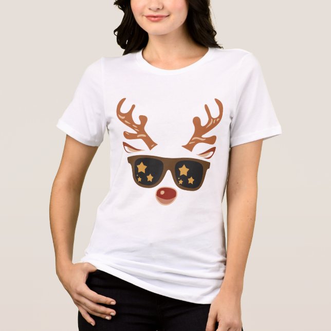 Camiseta Natal de Rebelde Whimsical de Férias Modernas (Frente)