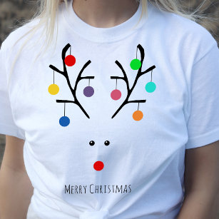 Camiseta Natal de Rebelde Whimsical de Férias Modernas