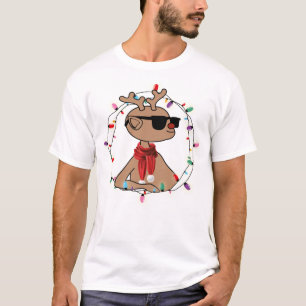 Camiseta Natal de Reindeer Legal Feriado Moderno