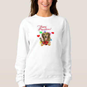 Camiseta Natal de Retriever de Ouros Cute Personalizável