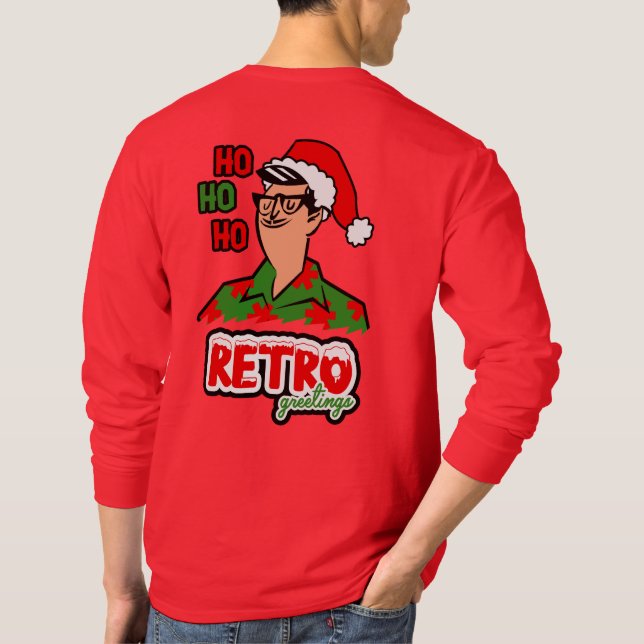 Camiseta Natal de saudações retrorreflectoras (Verso)