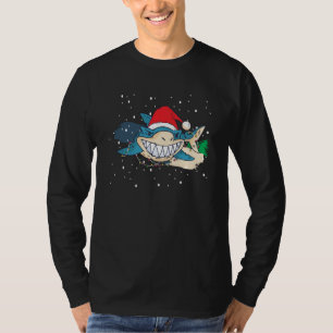 Camiseta Natal de Tubarão Feliz