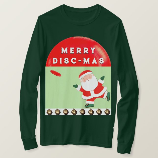 Camiseta Natal de Ultimate Frisbee (Frente do Design)