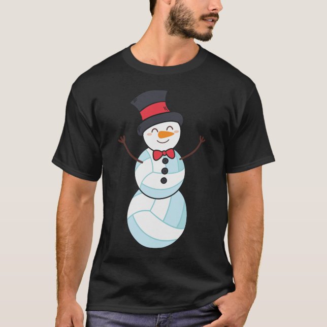 Camiseta natal de vôlei engraçado (Frente)