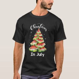Camiseta Natal De Waterlemon Na Árvore De Natal Em Julho De