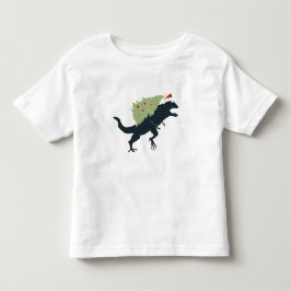 Camiseta Natal Dinossauro Divertido e Festivo