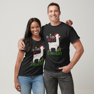 Camiseta Natal Divertido com Llama, Festa de Natal É Jovial