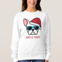 Camiseta Natal divertido do Papai Noel francês branco Patas