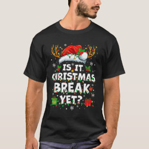 Camiseta Natal Divertido Férias É Já Férias De Natal Ensine