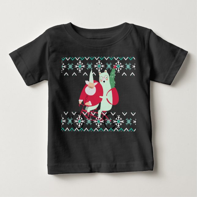 Camiseta Natal Divertido Papai Noel Férias de Natal (Frente)
